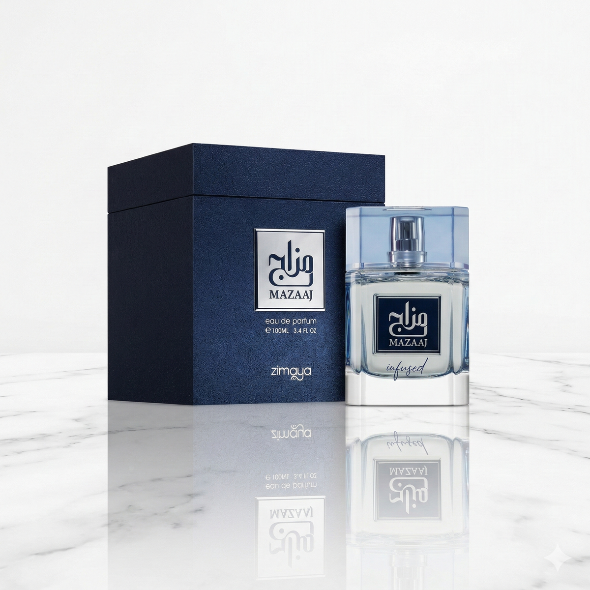 Flacon du parfum oriental Mazaaj Infused par Zimaya chez NEWREINE Lyon.