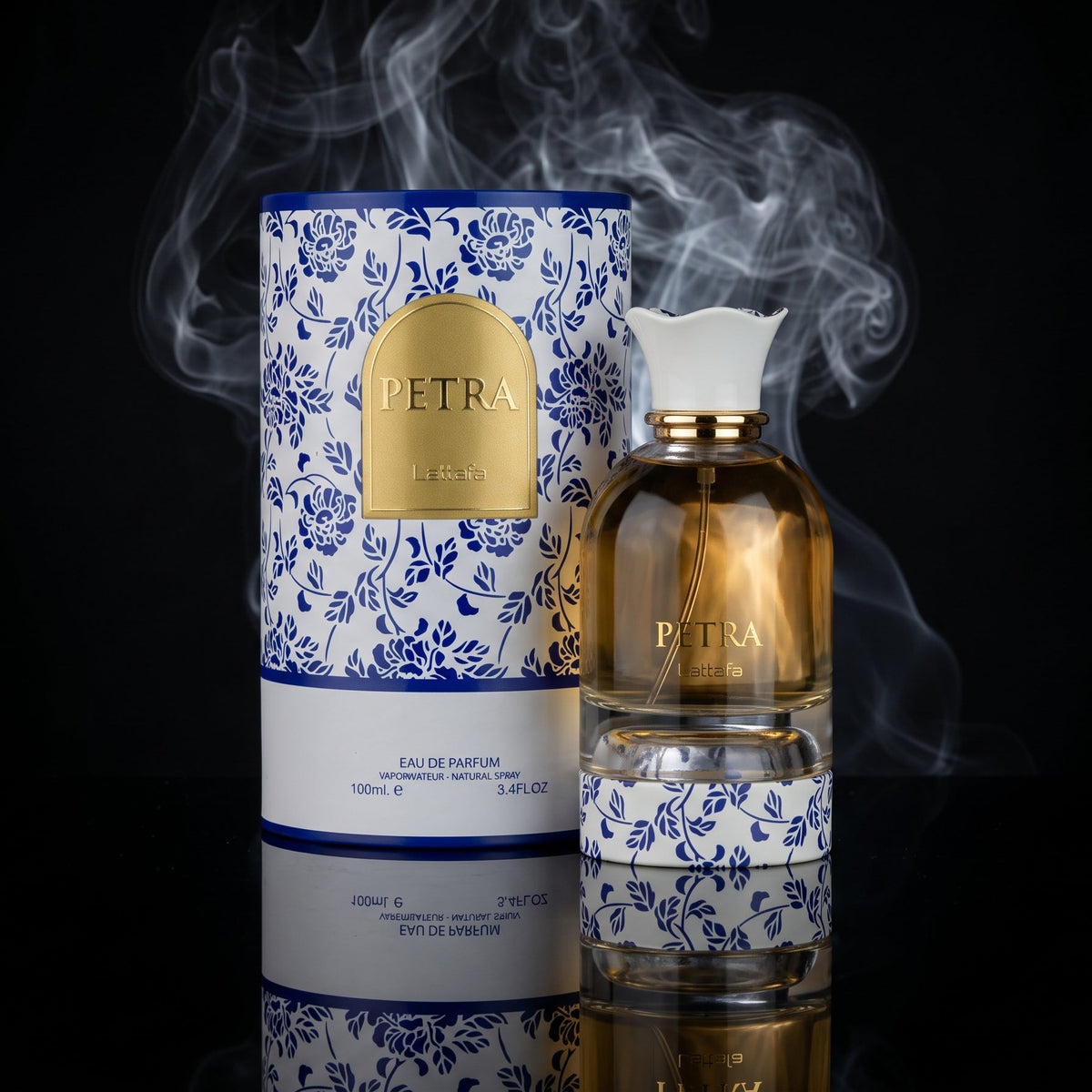 Flacon de parfum de luxe Petra Lattafa chez NEWREINE Lyon.